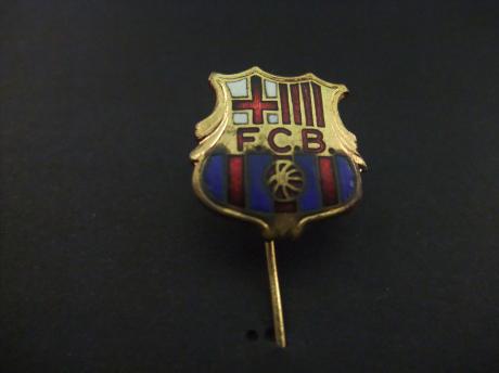 Fc Barcelona Spaanse voetbalclub ,Catalonië in de clubkleuren emaille uitvoering